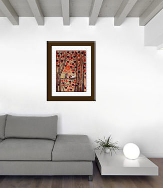 Autumn Day - Folk Art Painting living room view