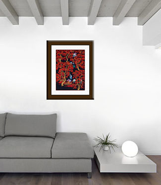 Picking Jujubes - Chinese Folk Art Painting living room view