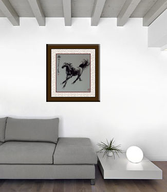 Chinese Horse Painting living room view