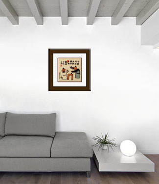 Drink Up Today, Worry Tomorrow - Chinese Story Art living room view