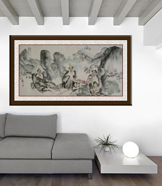 Jiang Feng's Abstract Chinese Art living room view