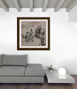 Jiang Feng's Gathering of the Nobles - Abstract Chinese Art living room view