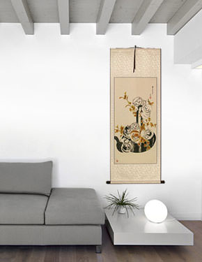 Cats / Kittens - Chinese Scroll living room view