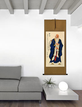Confucius - Man of Wisdom - Wall Scroll living room view