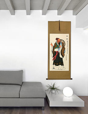 The First Physician of Ancient China - Wall Scroll living room view