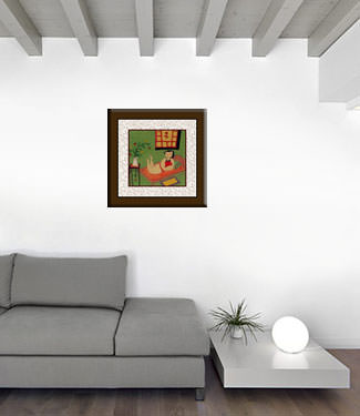 Chinese Modern Art Painting living room view