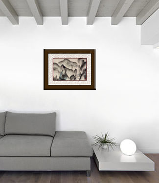 Abstract Chinese Painting living room view