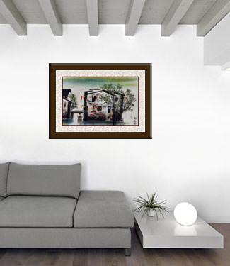 Bridge of Suzhou - Chinese Venice Painting living room view