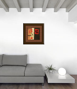 Chinese Woman Selling Candied Fruit - Modern Art Painting living room view