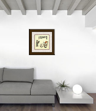You Have Enough, Enjoy Life - Chinese Philosophy Painting living room view