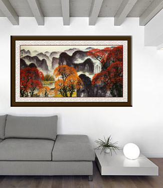 Huge Li River Landscape Painting living room view