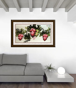 Colorful Grapevine Painting living room view