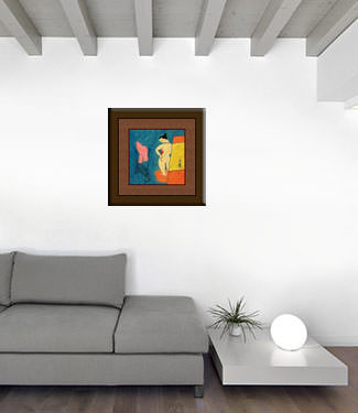 Lady in the Bath - Asian Modern Art Painting living room view