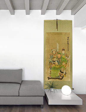 Three Brothers - Partial-Print Wall Scroll living room view