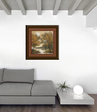 Cranes in the Autumn - Chinese Landscape Painting living room view