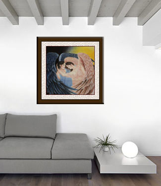 Angel Wings Embrace Painting living room view