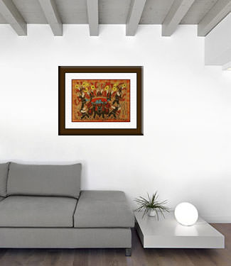 Bugles of the West - Chinese Folk Art Painting living room view