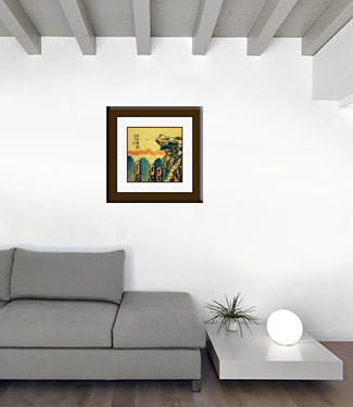 Go Fishing in the Mountains - Chinese Philosophy Painting living room view