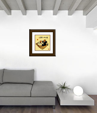 Friends at Sunset of Life - Chinese Philosophy Art living room view