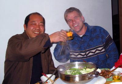 Chinese Artist Mr. Ou-Yang and I drink a lot together