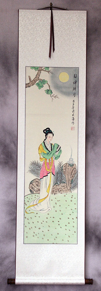 Beautiful Chinese Woman Wall Scroll