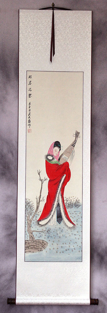 Beautiful Woman Wall Scroll