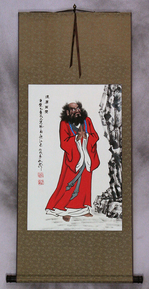 Damo Buddha Stares at the Wall - Wall Scroll