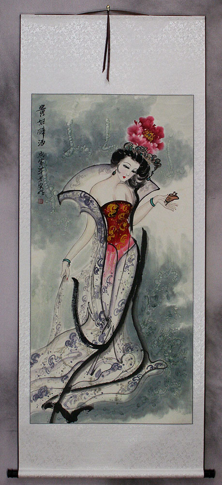 Asian Woman Wall Scroll
