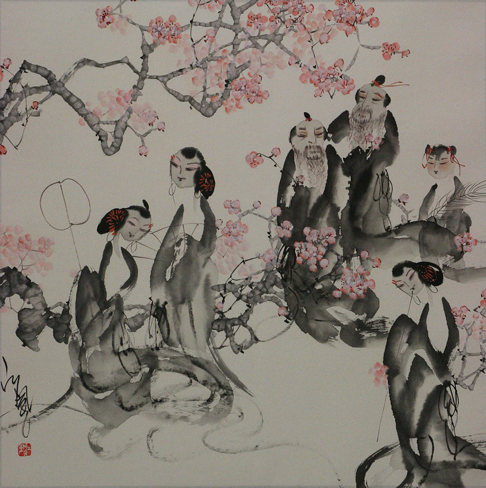 Jiang Feng's Gathering of the Nobles - Abstract Chinese Art
