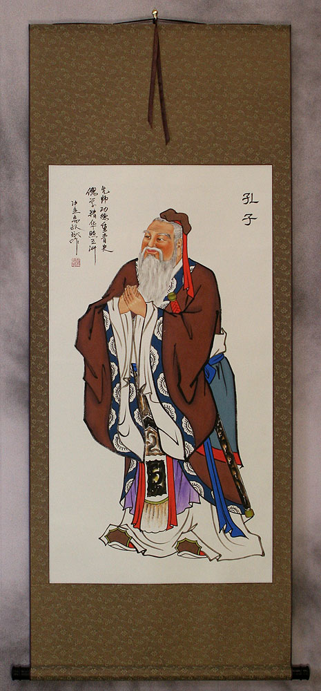 Confucius - Wise Teacher - Wall Scroll