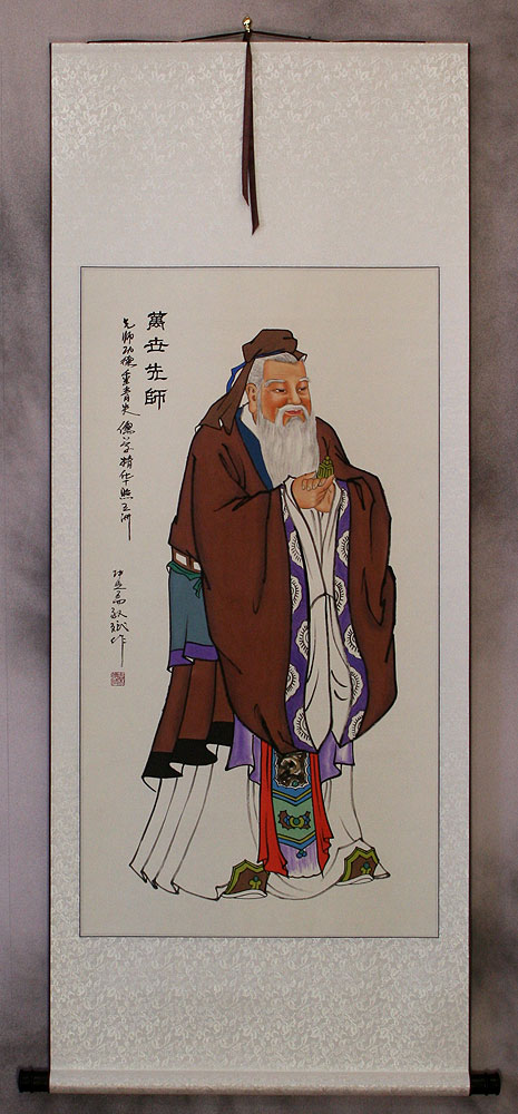 Confucius - Wise Philosopher - Wall Scroll
