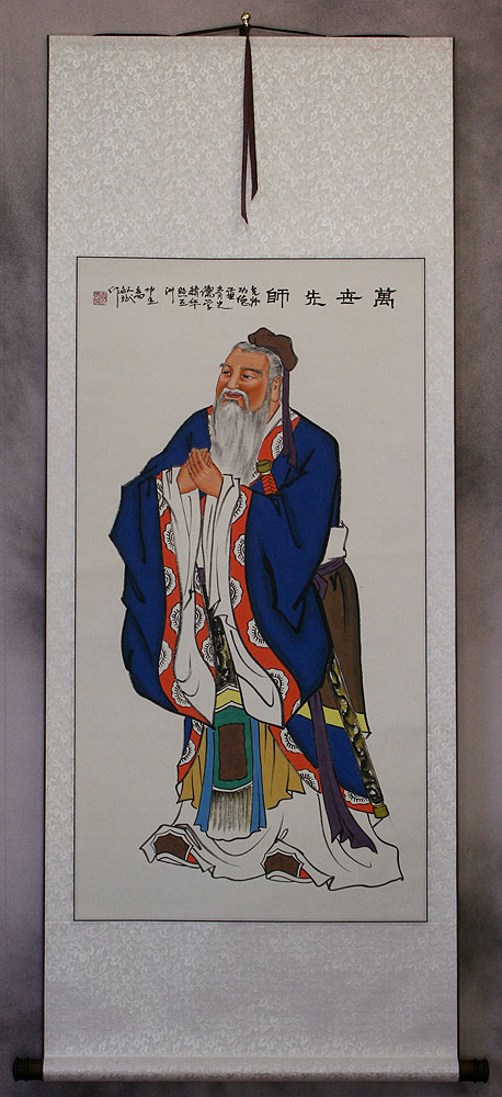 Confucius - The Great Teacher - Wall Scroll