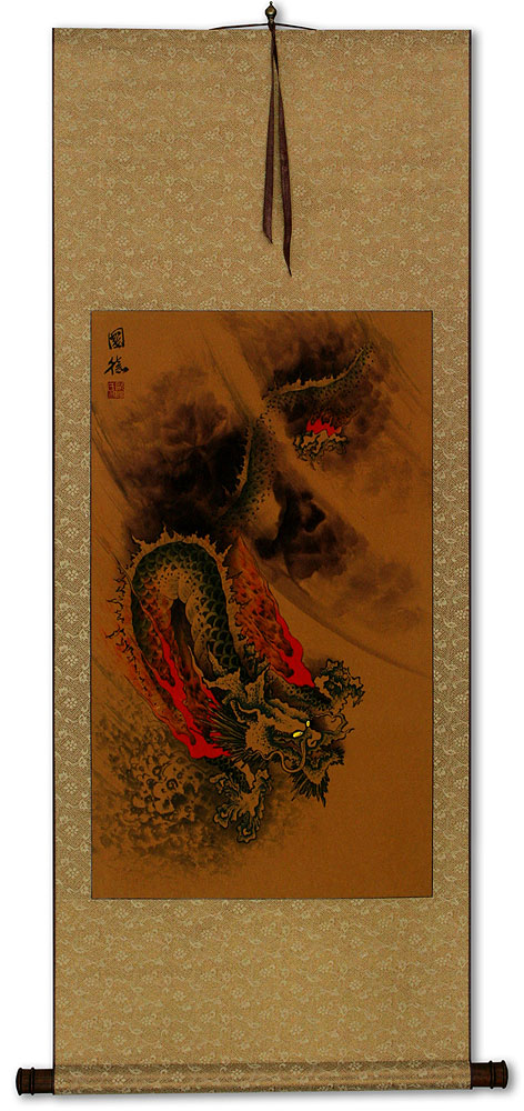 Mystic Chinese Dragon - Asian Scroll
