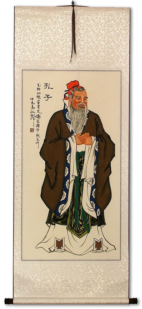 Confucius - Great Teacher - Wall Scroll
