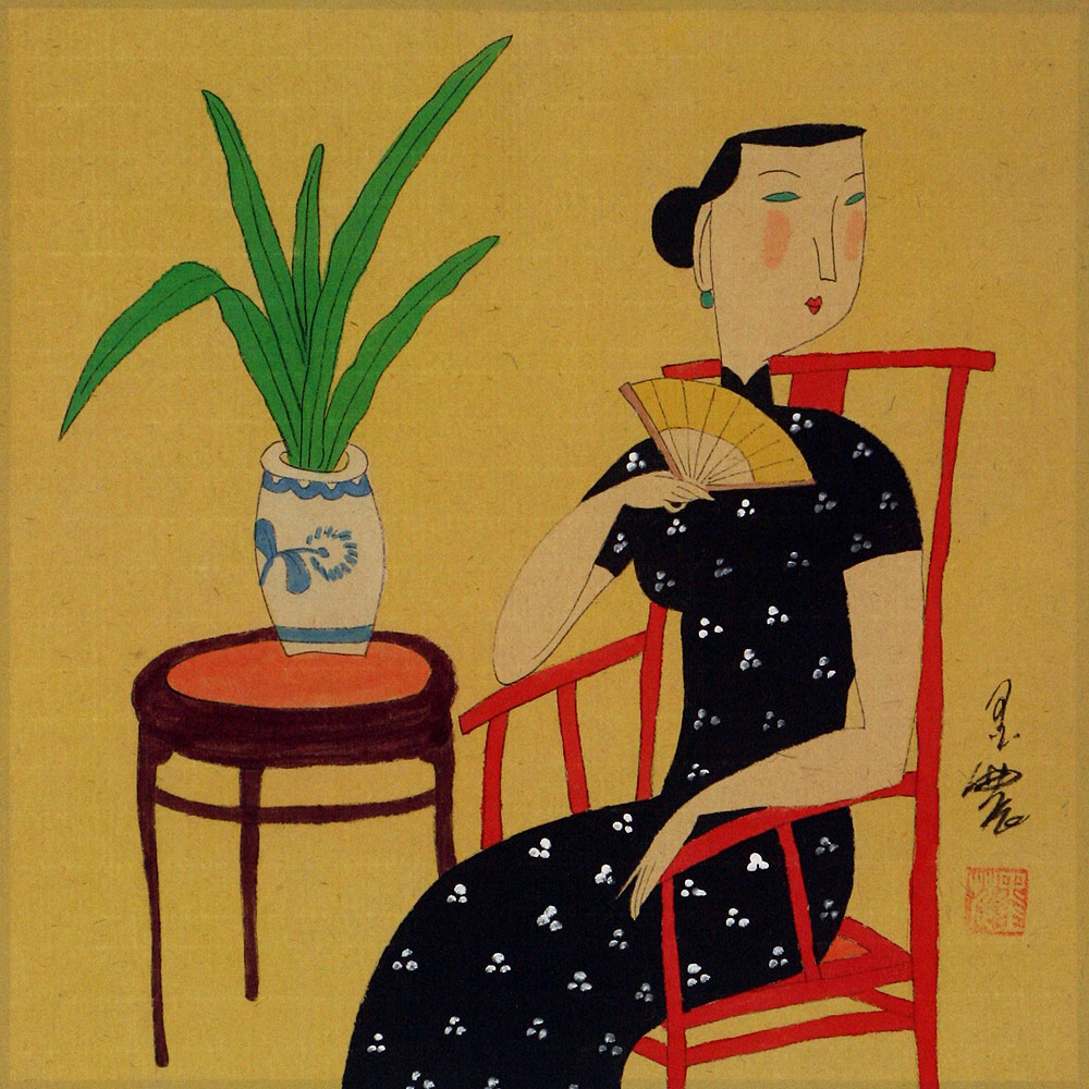 Lady in Waiting - Chinese Modern Art Painting