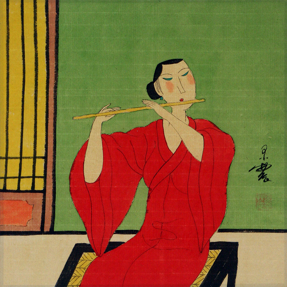 Woman Playing Flute