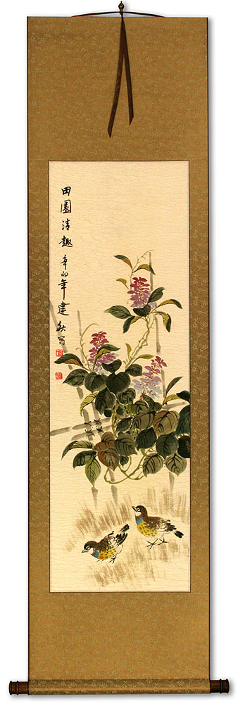 Everyday is Fun at the Ranch - Chinese Art Scroll