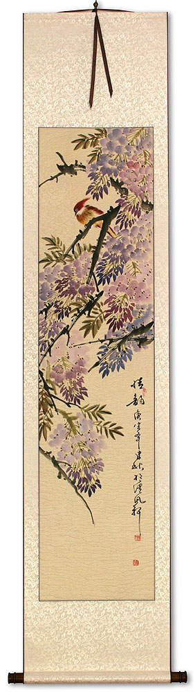 Bird and Flower Wall Scroll