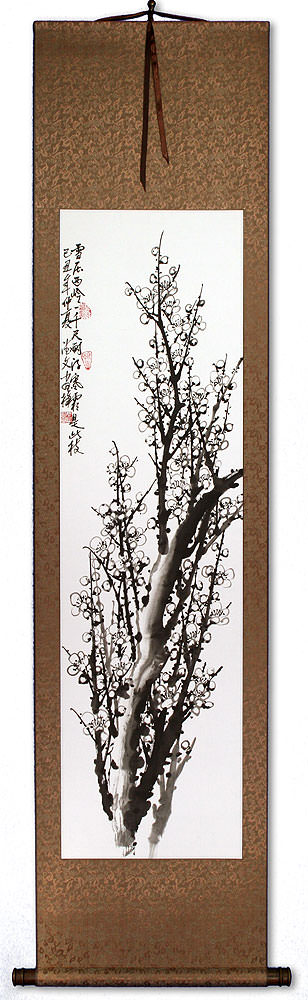 Traditional Chinese Plum Blossom Wall Scroll