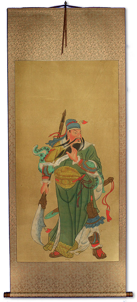 Warrior God Guan Gong - Partial-Print Wall Scroll