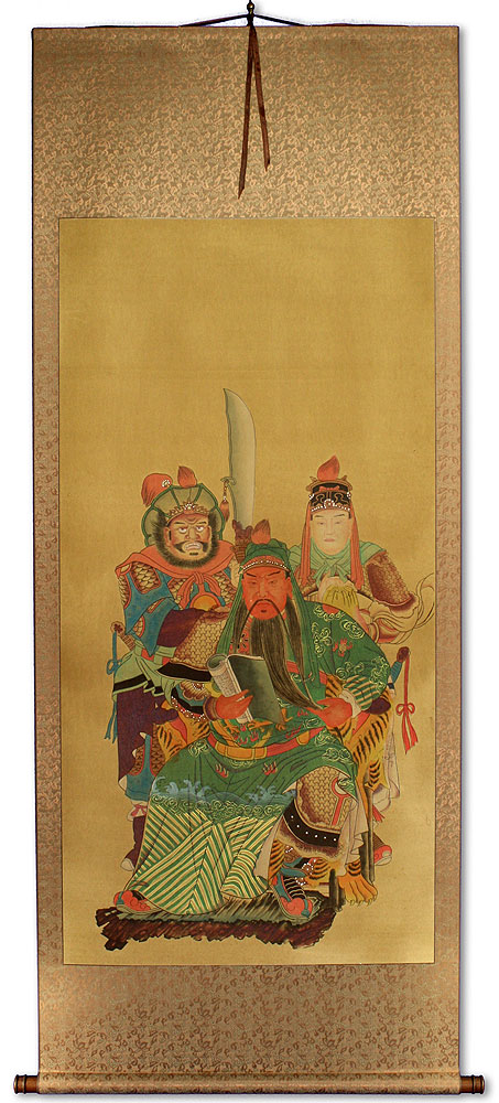 Three Brothers in Arms - Chinese Scroll