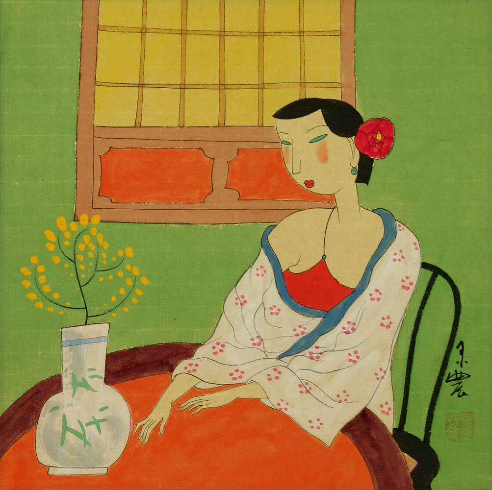 Lady in Waiting - Modern Art Painting