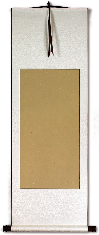 Blemished Blank Tan/White Wall Scroll