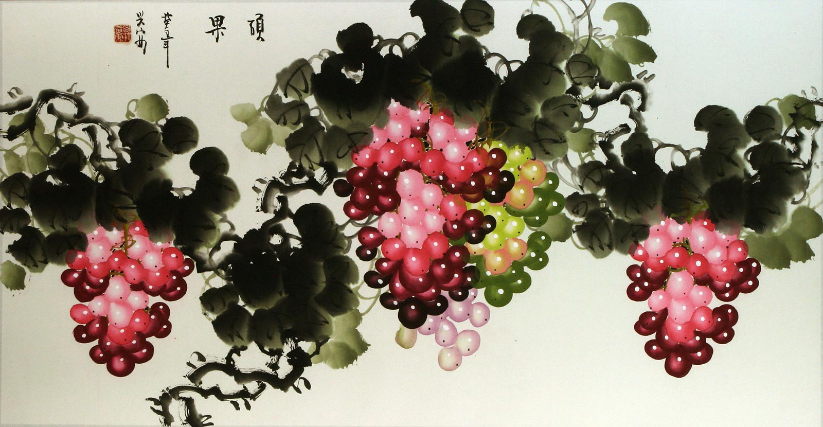Chinese Grapevine Painting