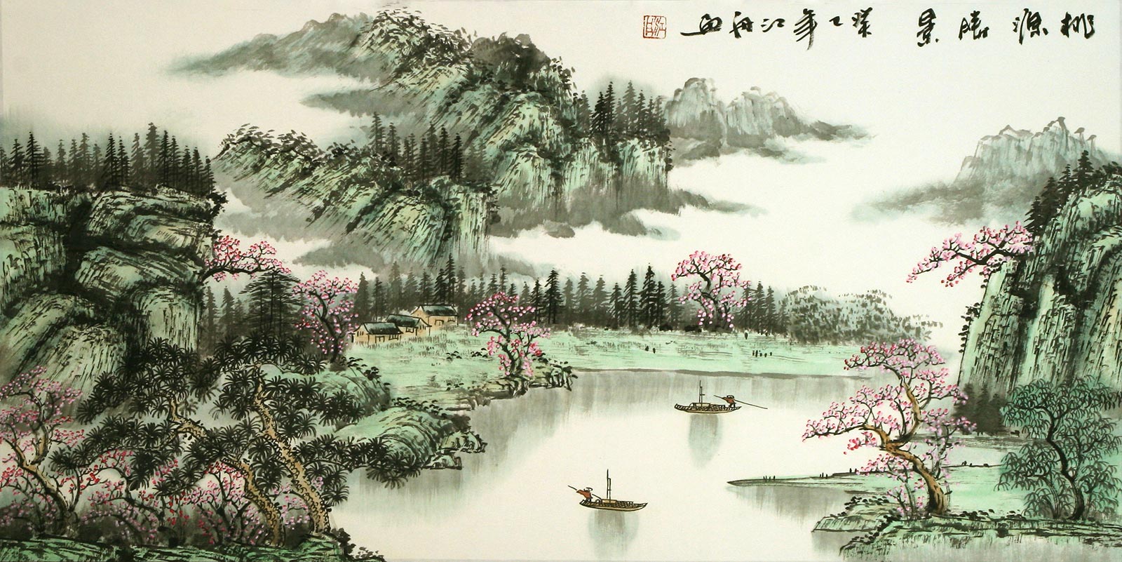 Clear View of Shangra-La - Asian Art Landscape