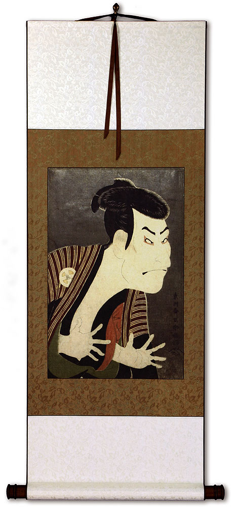 Actor Otani Oniji as Edohei - Japanese Woodblock Print Repro - Wall Scroll