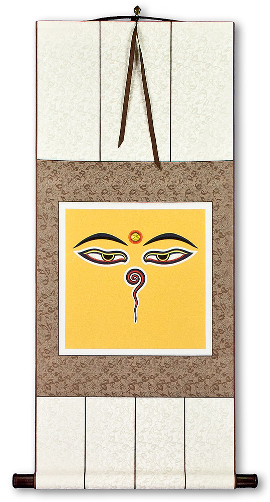 Eyes of Buddha Print - Wall Scroll