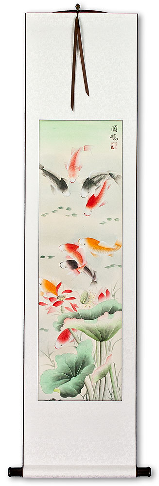 Koi Fish Wall Scroll