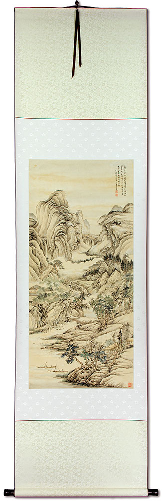 Chinese Landscape Wall Scroll