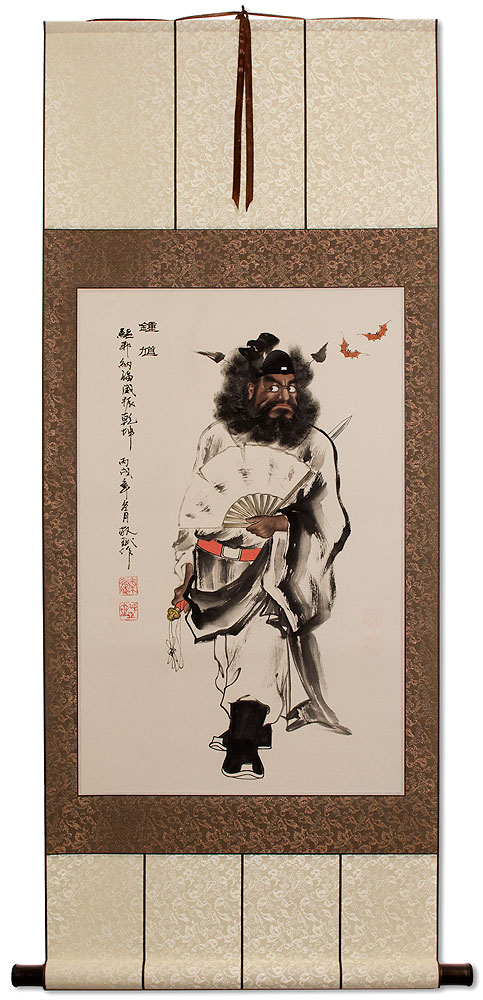 Zhong Kui Ghost Warrior Asian Scroll